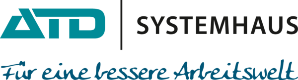 Logo von ATD Systemhaus mit dem Claim "Für eine bessere Arbeitswelt".